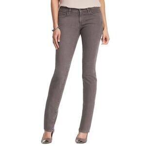 NWT LOFT Modern Skinny Jeans Dark Willow Grey Low Rise Stretch Denim Size 25/0P